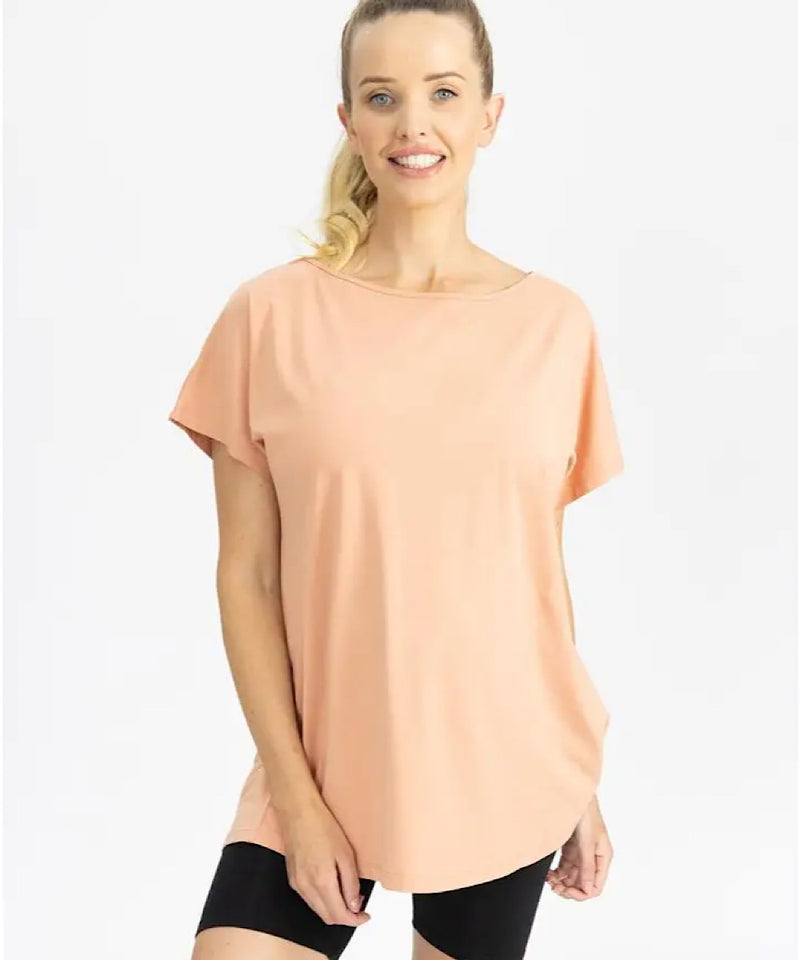 The Tie-Front Tee (Peach)