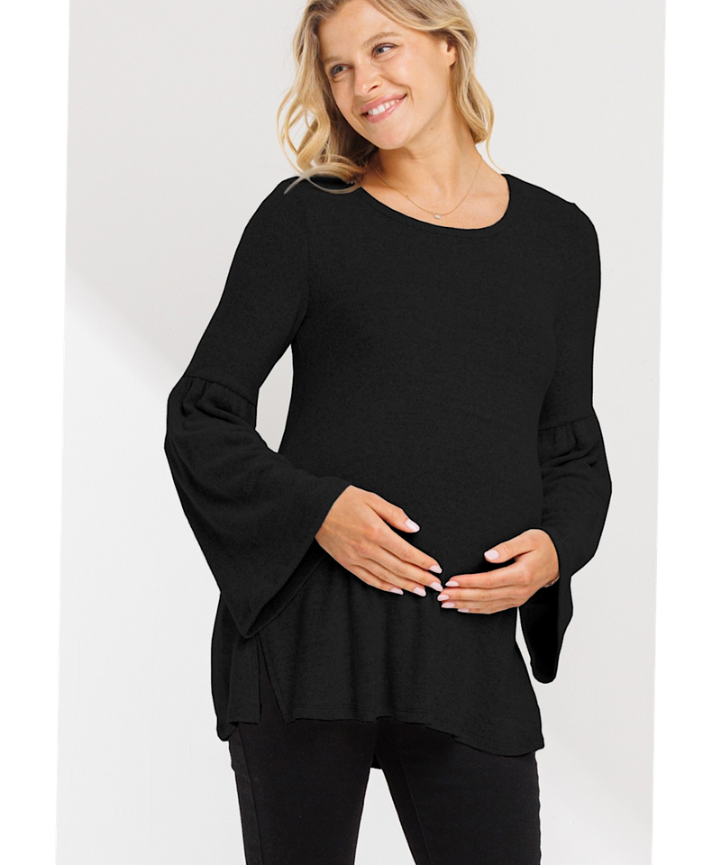 The Bell Long Sleeved Top (Black)