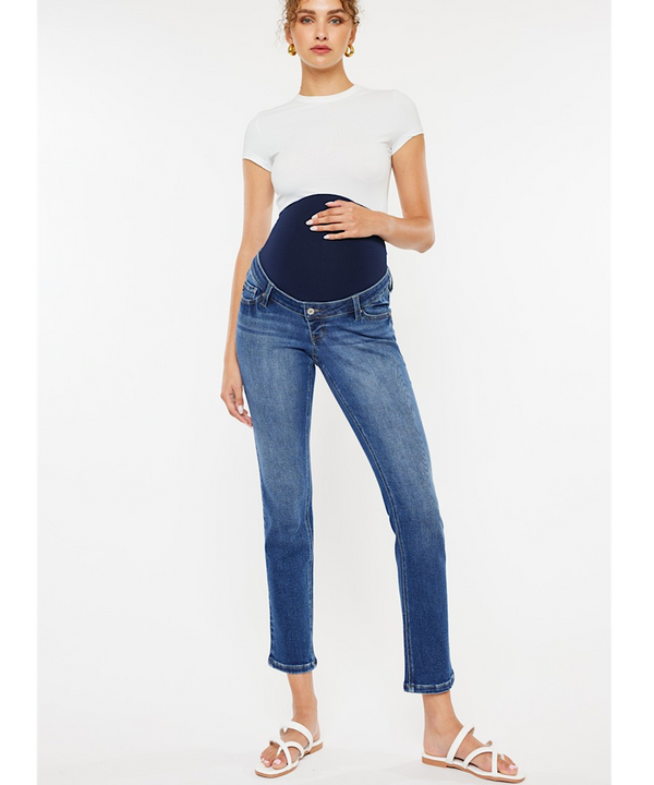 The Straight Fit Full Band Cropped Jean (Medium)