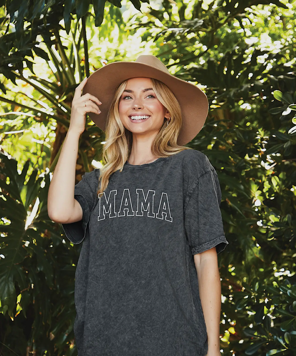 Mama Oversized Mineral Top (Mineral Black)