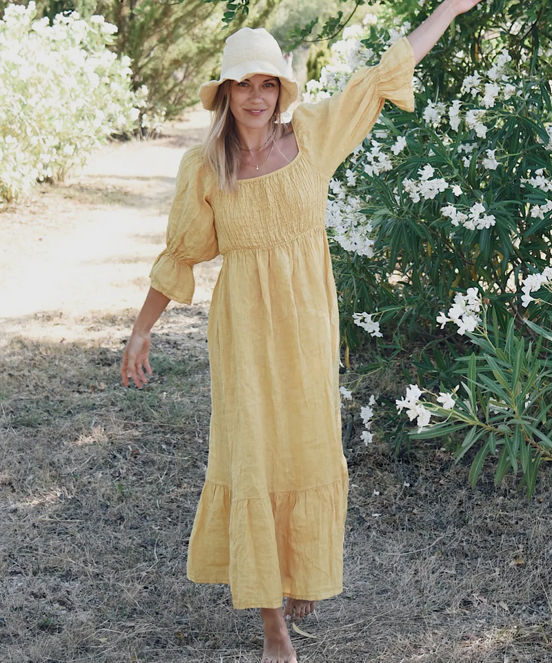 The Deia Dress (Sunflower)