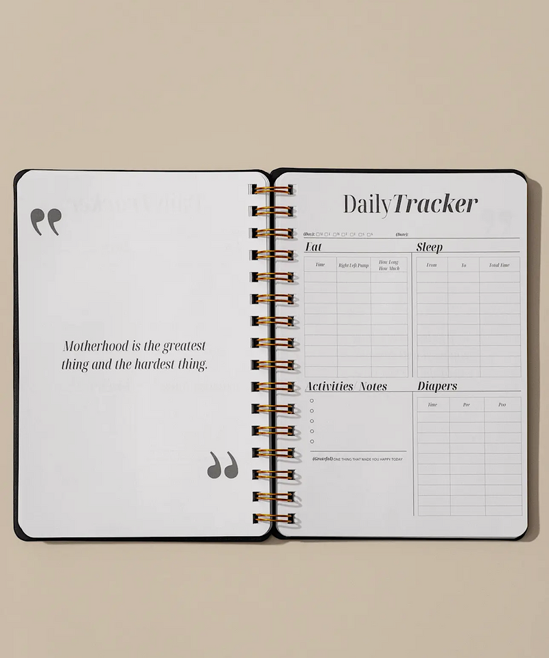 Journal: Journal Prompts For Mama + Daily Tracker For Baby