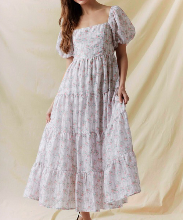 The Teddy Tie Dress (Green/Pink)