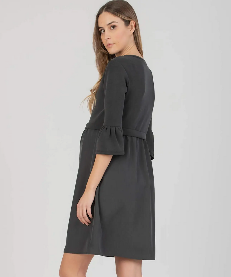 The Eliana Maternity and Nursing Dress (Black)