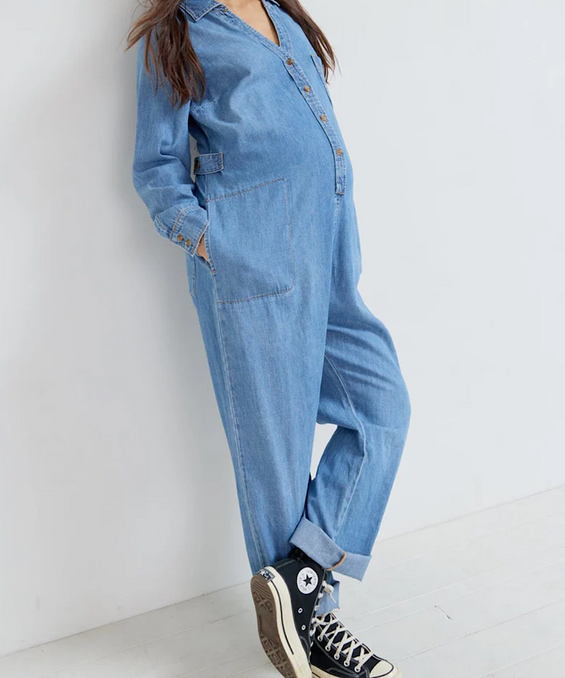 HATCH: The Everyday Denim Nursing Jumpsuit