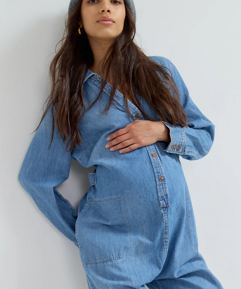 HATCH: The Everyday Denim Nursing Jumpsuit