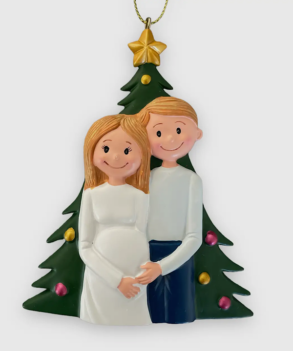 Expecting Parents Ornament - Blonde Couple