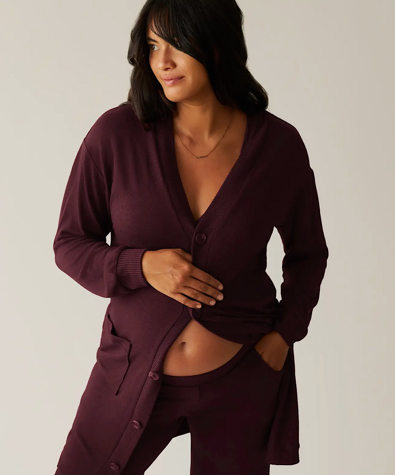 CozyKnit Long Sweater (Deep Burgundy)