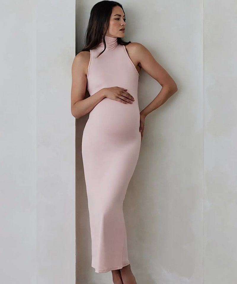 BUMPSUIT: The Serena Maternity Dress (Dusty Pink)