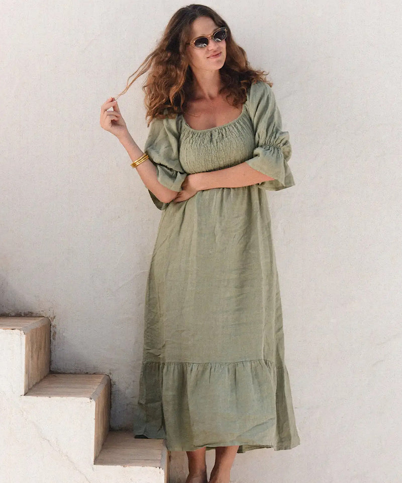 The Deia Dress (Sage)