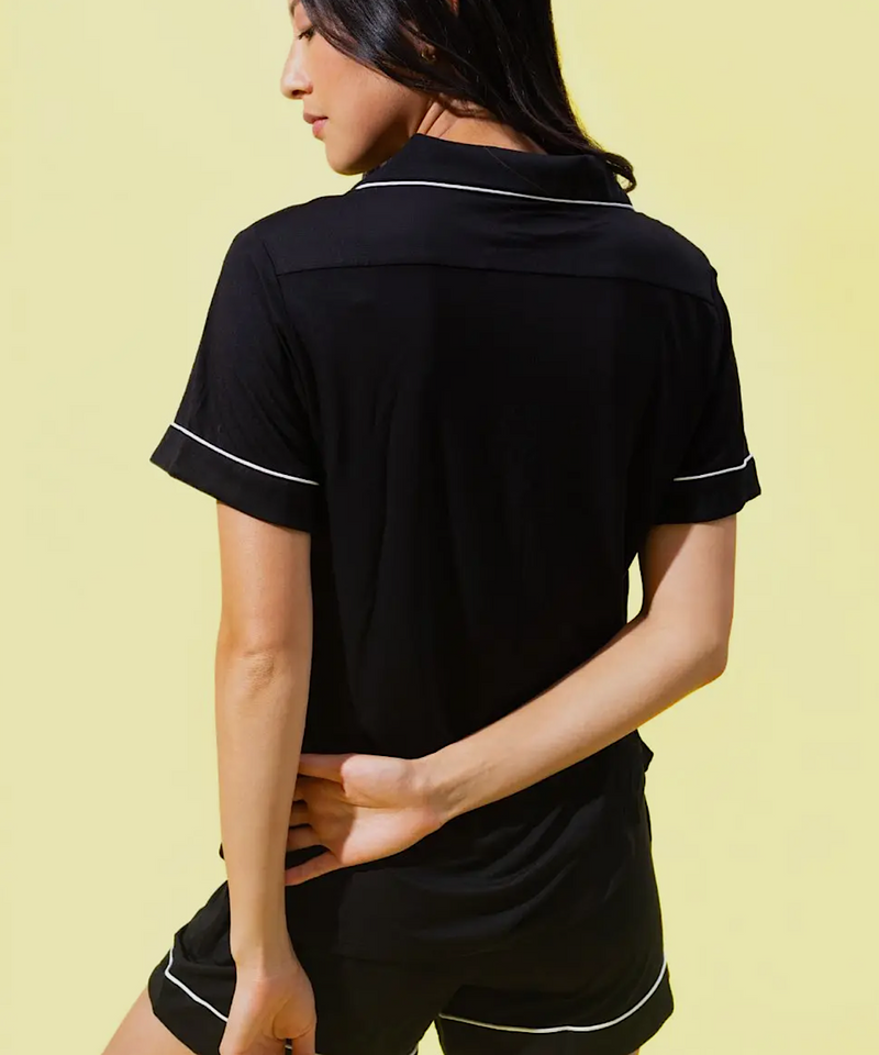 The Short Sleeve Bamboo Mama Pajamas For Pregnancy + Postpartum