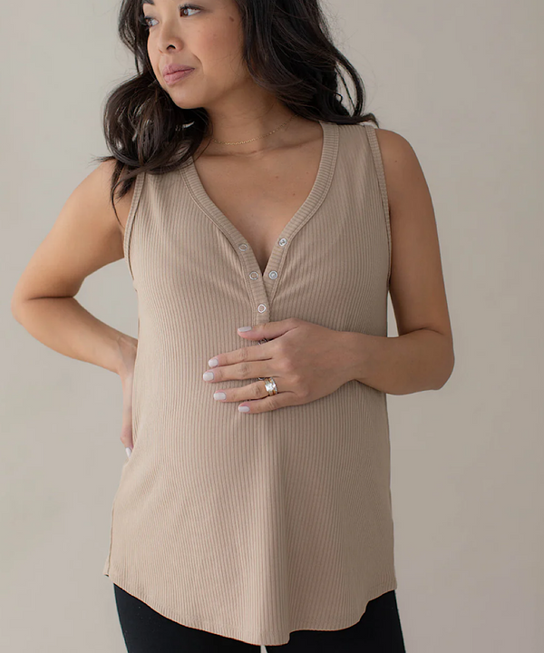 The Lounge Nursing Tank (Cappuccino)
