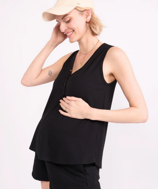 The Lounge Nursing Tank (Black)